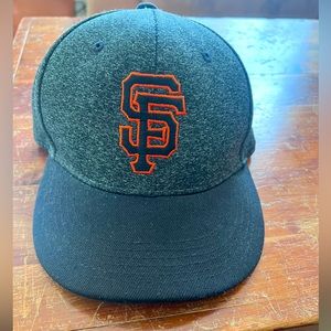 SF Giants baseball hat.